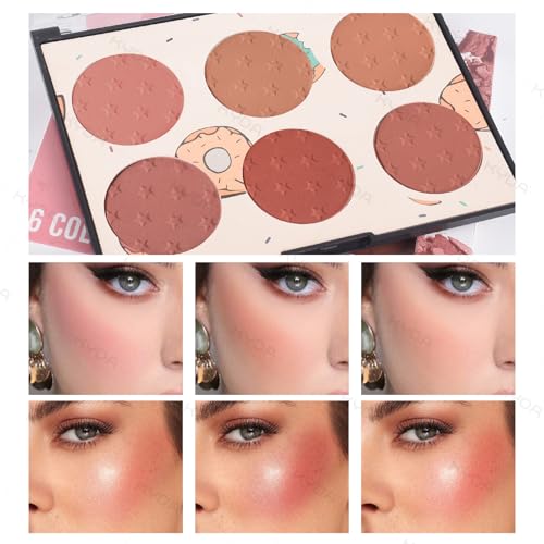 KYDA 6 Colors Blush Palette - Matte & Shimmer