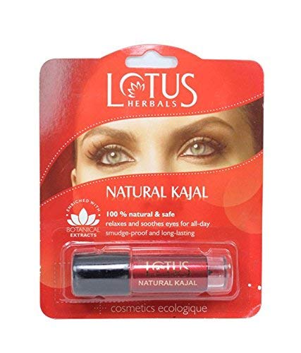 Lotus Herbals Natural Kajal 100% Safe 4g Pack of 3