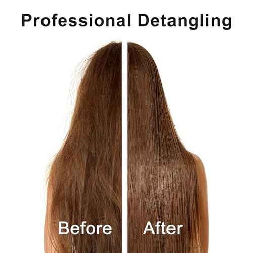 RHOS Mini Hair Brush for Women,Men and Kids, Travel Size Hair Brush for Purse & Pocket, Small Cushion Paddle Brush with Soft Bristles(1 Pack-Beige Gradient)