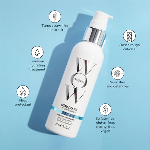 COLOR WOW Dream Cocktail Coconut Infused: Leave in Treatment for Silky, Supple, Frizz-Free Hair - Blow Dry Boost + Heat Protectant