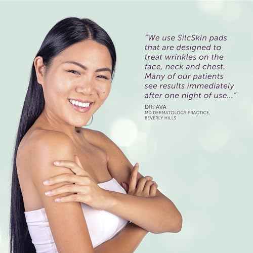 Silc Skin Decollette Pad - Medical-Grade Chest Wrinkle Pads, Smoothing Anti Wrinkle Chest Pads, Reusable Silicone Chest Wrinkle Patches, 60 Day Supply