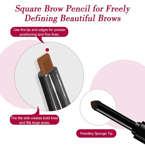 Maksure 2-in-1 Waterproof Eyebrow Pencil & Powder for Natural & Defined Brows