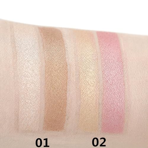 Metallic Shimmer Highlighter Powder - Chrome Effect Dual Shade