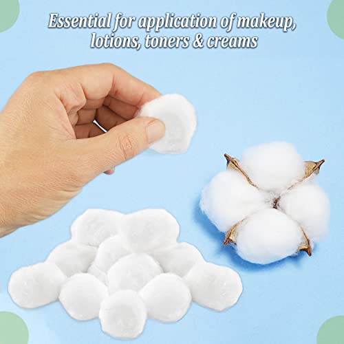 Jumbo 100% Natural Cotton Balls for Skincare & Makeup Removal (70 Count)