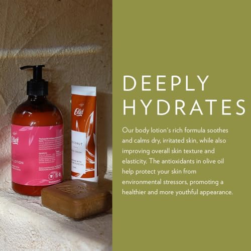 100% Pure Olive Oil Body Lotion with Lavender Scent ? Made with Natural Ingredients | Gentle Hydration & Nourishing Care for Soft, Smooth, Healthy-Looking Skin | 500ml Pump Bottle