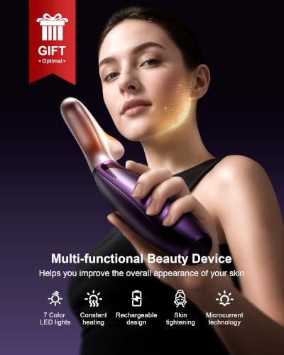 Pedete Purple LED Facial Massager for Face & Neck Light Therapy
