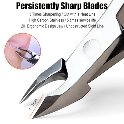 LePinko Professional Cuticle Trimmer Kit - 7mm Jaw Stainless Steel Nipper