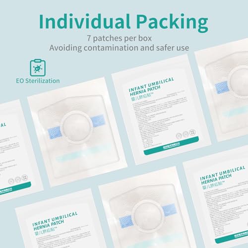 Baby Belly Navel Patches, Belly Button Shaper with Cotton Pads, Waterproof Umbilical Patch, Infant Essentials Must Haves (14PCS 10 * 10CM)