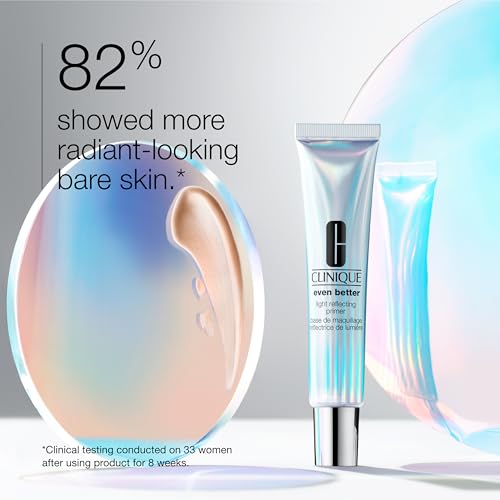 Clinique Even Better Light Reflecting Face Primer With Vitamin C + Hyaluronic Acid For All Skin Types | Hydrating, Lightweight + Illuminating Finish