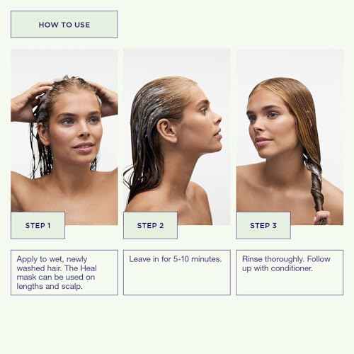 Maria Nila Head & Hair Heal, Hair Mask 8.5 Fl Oz, Soothing Aloe Vera for dry & itchy scalps, 100% Vegan & Sulfate/Paraben free