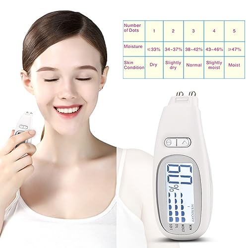 Portable Skin Moisture & Oil Analyzer with Backlit Display