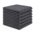 100% Cotton Washcloths 12x12 Inch 6 Pack Grey