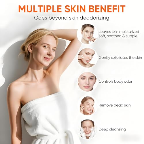 2 PCS Persimmon Soap Bar for Body Odor Control ? Natural & Organic Deodorant for Old People Smell. Handmade Bar Soap Removes Strong Odor, Deeply Cleansing & Moisturizing for Women & Men