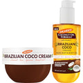 Palmer's Coconut Oil Formula Brazilian Coco Firming Skin Care Duo, Whipped Body Butter (8.8 Oz) + Body Oil (6.5 Fl Oz) Helps with Skin Tightening & Firming of Bum, Bust & Belly, Provides 48Hr Moisture