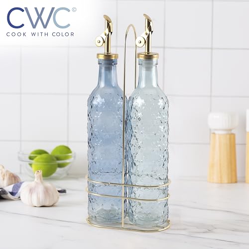 Glass Oil & Vinegar Dispenser Bottle 2-Pack, 17oz