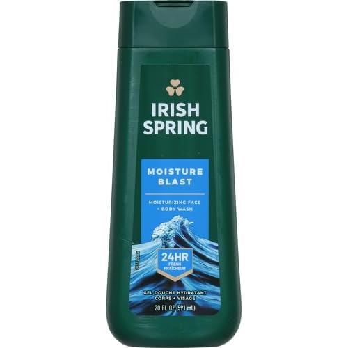 Irish Spring Moisture Blast Body Wash for Men, 20 Oz (Pack of 2)