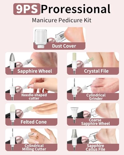 Electric Nail File for Thick Toenails - Cordless Manicure Kit