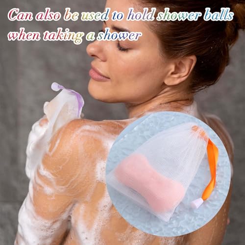 Mesh Soap Bags with Foaming Net - 10 Pack + 2 Bonus