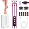 Electric Foot Callus Remover, 2 in 1 Callus Remover for Feet, 9 Adjustable Speeds with Sandpaper Disk and Nail Drill Bits, Digital Display, Rechargeable Pedicure Tools for Dead Skin(Pink)