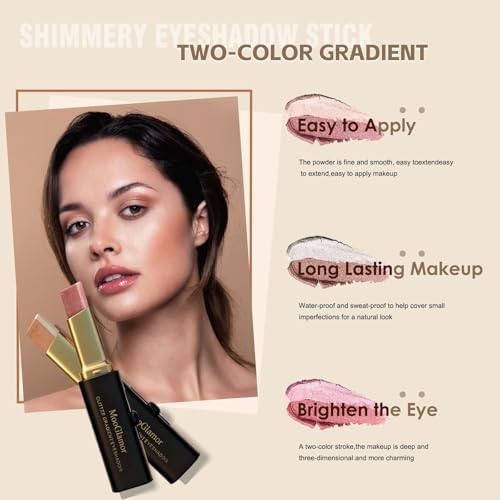 MooGlamor 6-Piece Glitter Eyeshadow Stick Set | Waterproof & Shimmer