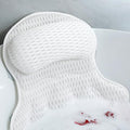 Bath Pillow with Neck & Back Support - 4D Air Mesh, 6 Suction Cups