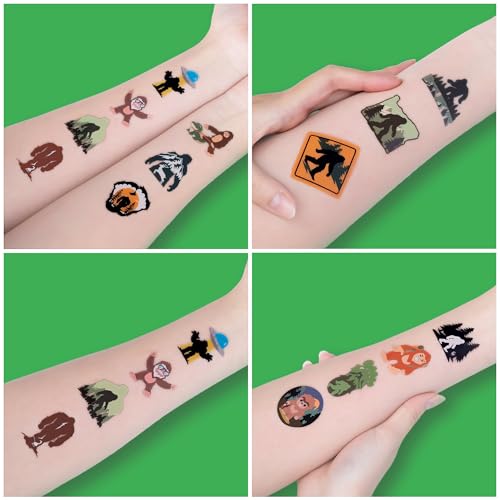 96 PCS Bigfoot Temporary Tattoos for Kids Party Favors