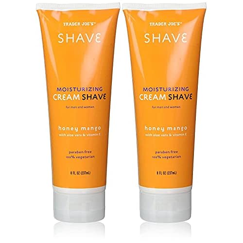 (2 Pack) Trader Joe's Honey Mango Moisturizing Shave Cream with Aloe Vera and Vitamin E for Men and Women Pack of 2