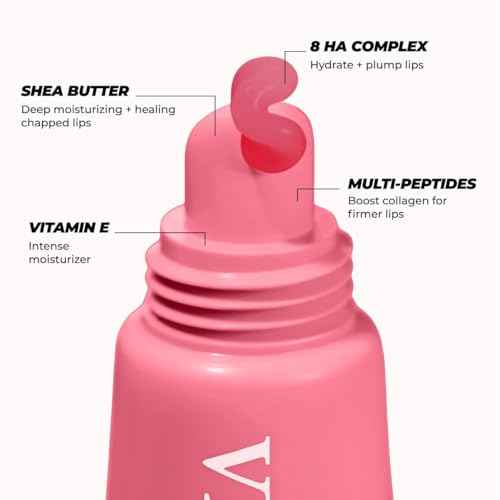 Vitamasques Lip Butter Balm Strawberry, Korean Lip Balm - Peptide Lip Treatment - Lip Balm Hydrating - Light Tinted Lip balm - Made in Korea - 0.33 fl.oz