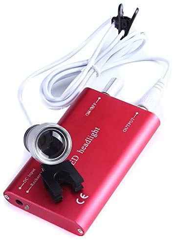 BoNew 2.5X-R Loupes Magnifier with 3W Clip On Type Head Lamp Light + Cloth Bag