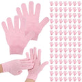 Rainmae Pink Exfoliating Gloves 50 Pairs Bulk Body Scrub Mitts for Shower & Spa