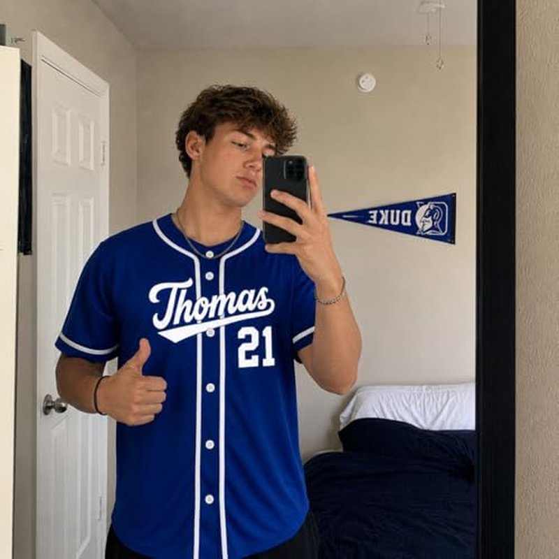 Custom Baseball Jersey with Name and Number