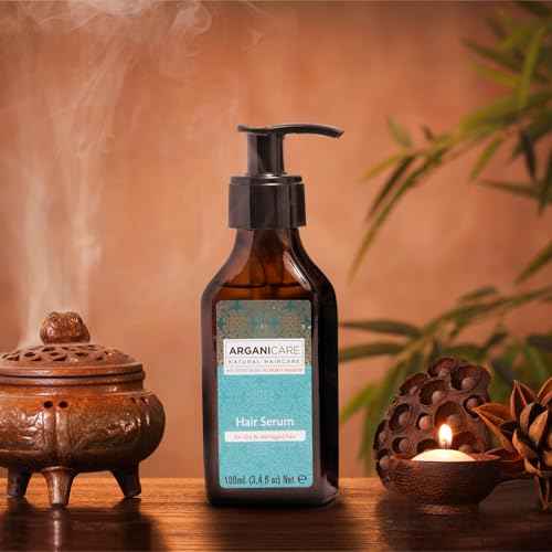 Arganicare Natural Argan Oil Serum with Jojoba Oil - Hair Growth Formula for Damaged Hair, Dry Scalp Treatment & Frizz Control - Vegan Shea Moisture Blend