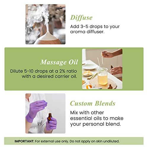 Peppermint Essential Oil 4 Fl Oz - 100% Pure & Natural for Aromatherapy