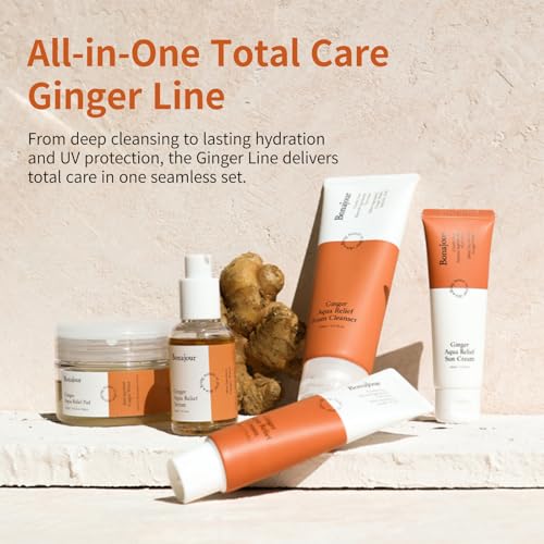 [BONAJOUR] Ginger Aqua Relief Toner Pad - Daily Pad, Gentle exfoliating & Soothing, Barrier Care for Sensitive Skin