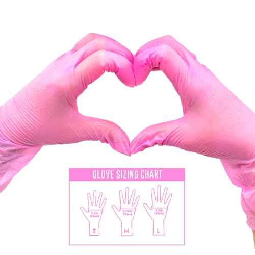 Colortrak Pink Disposable Powder Free Vinyl Gloves, Single-Use, Latex-Free