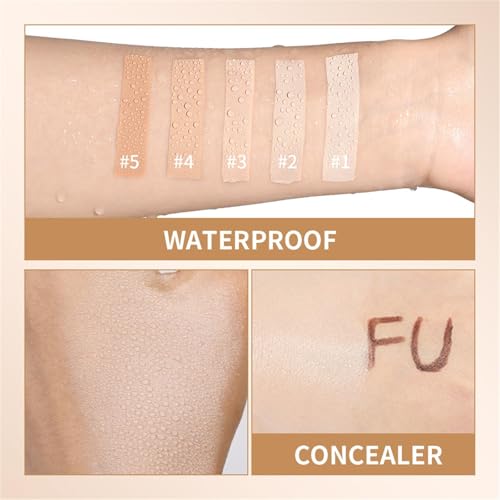 BAISEN DIARY Warm Beige Beauty Balm Serum & Foundation Stick with Brush – Full Coverage, Long-Lasting, Travel-Ready Skin Tinte