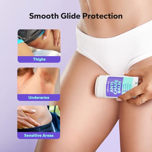 Anti Chafing Stick (2.82 Oz), Anti-Chafe Balm for Women & Men, Glide-On Comfort for Thighs, Underarms & Sensitive Areas, Long-Lasting Skin Protection