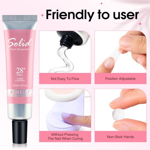 AIMEILI HEMA-Free Nail Glue Gel for False Nails – Vegan
