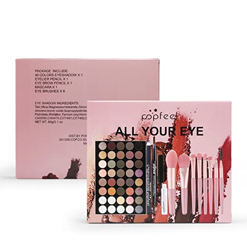Pure Vie All-in-One Makeup Kit – Full Face Starter Set with Eyeshadow, Lipstick & More