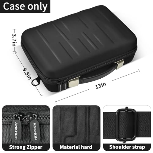 ANKHOH Black Barber Case for Hair Clippers & Trimmers with Shoulder Strap