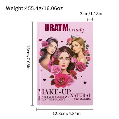RoseFlower 24 Color Eyeshadow Palette with Blush & Highlighter