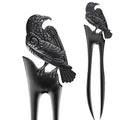 MYAROMA FINDINGS Solid 2-Pack U-Shaped Viking Raven Hair Pins for Thick Hair, French Styling Sticks, Renaissance Accessories