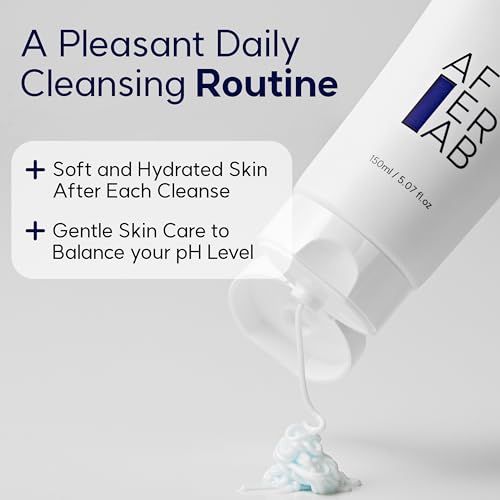 AFTERLAB Hydrating Foam Cleanser pH 5.5 with Azulene, Mild Acidic Facial Cleanser for Sensitive & Breakout-Prone Skin, Gentle Daily Face Wash for Men & Women, 5.07 fl oz