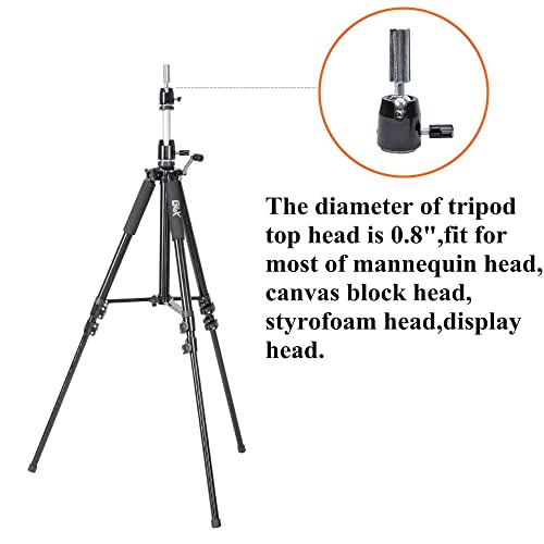 63" Heavy Duty Wig Stand Tripod with Travel Bag