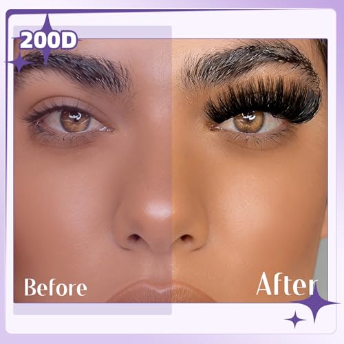 B&Q Fluffy Lash Clusters 10-18mm D Curl Extensions