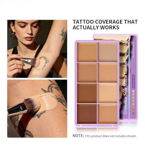 Dulele 8-Color Cream Concealer Palette - Full Coverage