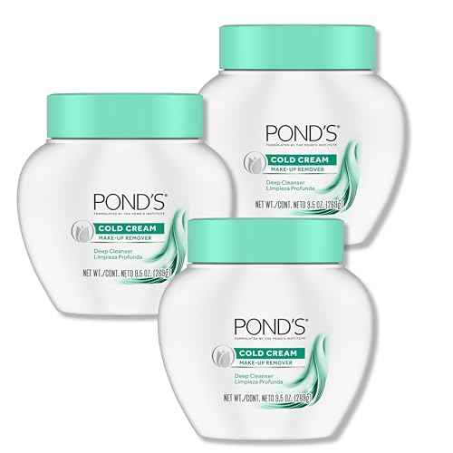 POND'S Cold Face Cream, Skin Care Facial Cleanser for All Skin Types, Deep Moisturizing Face Wash & Makeup Remover, 9.5 oz, 3 Pack