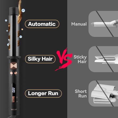 WeBeauty 1 1/4 Inch Automatic Rotating Curling Iron with Tourmaline Ceramic Barrel