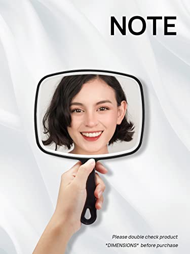 OMIRO Black Hand Mirror, 6.6" Handheld & Wall-Mounted