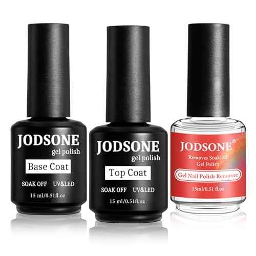 JODSONE Gel Nail Remover Quick Gel Nail Polish Remover and Base Coat Top Coat Simple Set is Suitable for Beginners to Try